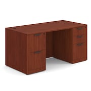 OFFICESOURCE OS Laminate Collection Double Full Pedestal Desk - 60'' x 30'' DBLFDPL103CH